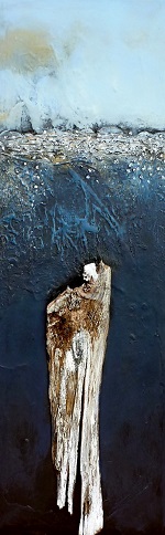 "Sternenfänger", Holz auf Leinwand, 120 cm x 60 cm, 2018